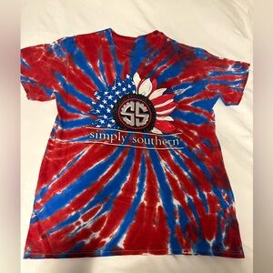 Simply Southern Red and Blue Short Sleeve Tee